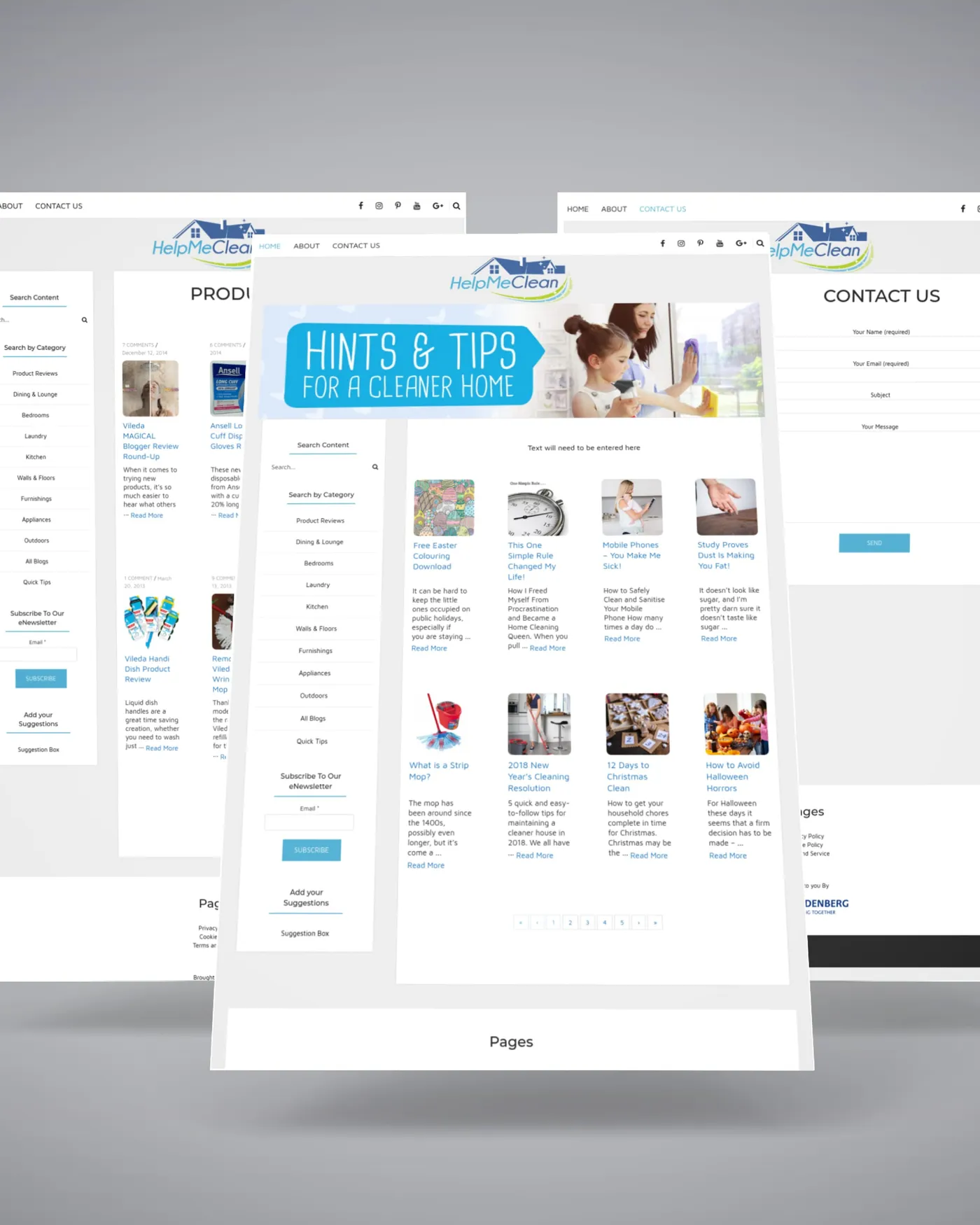 Help Me Clean: Website